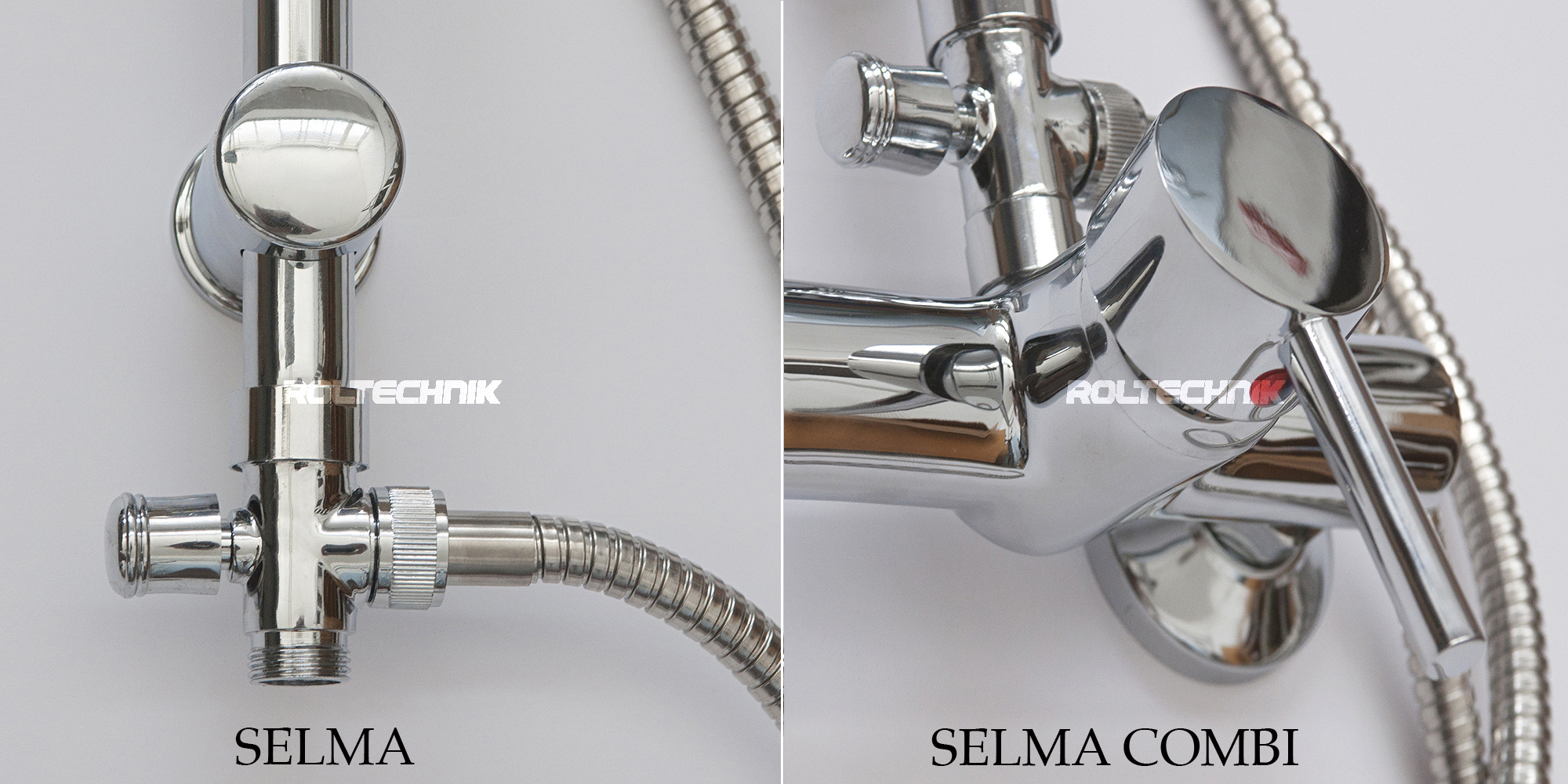Porovnanie rozdielu medzi sprchovými súpravami SELMA a SELMA COMBI