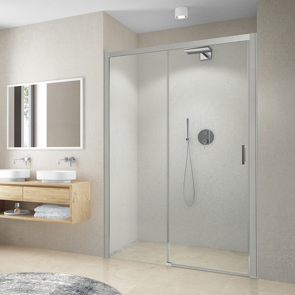 Posuvné sprchové dveře pro instalaci do niky - CI D2L