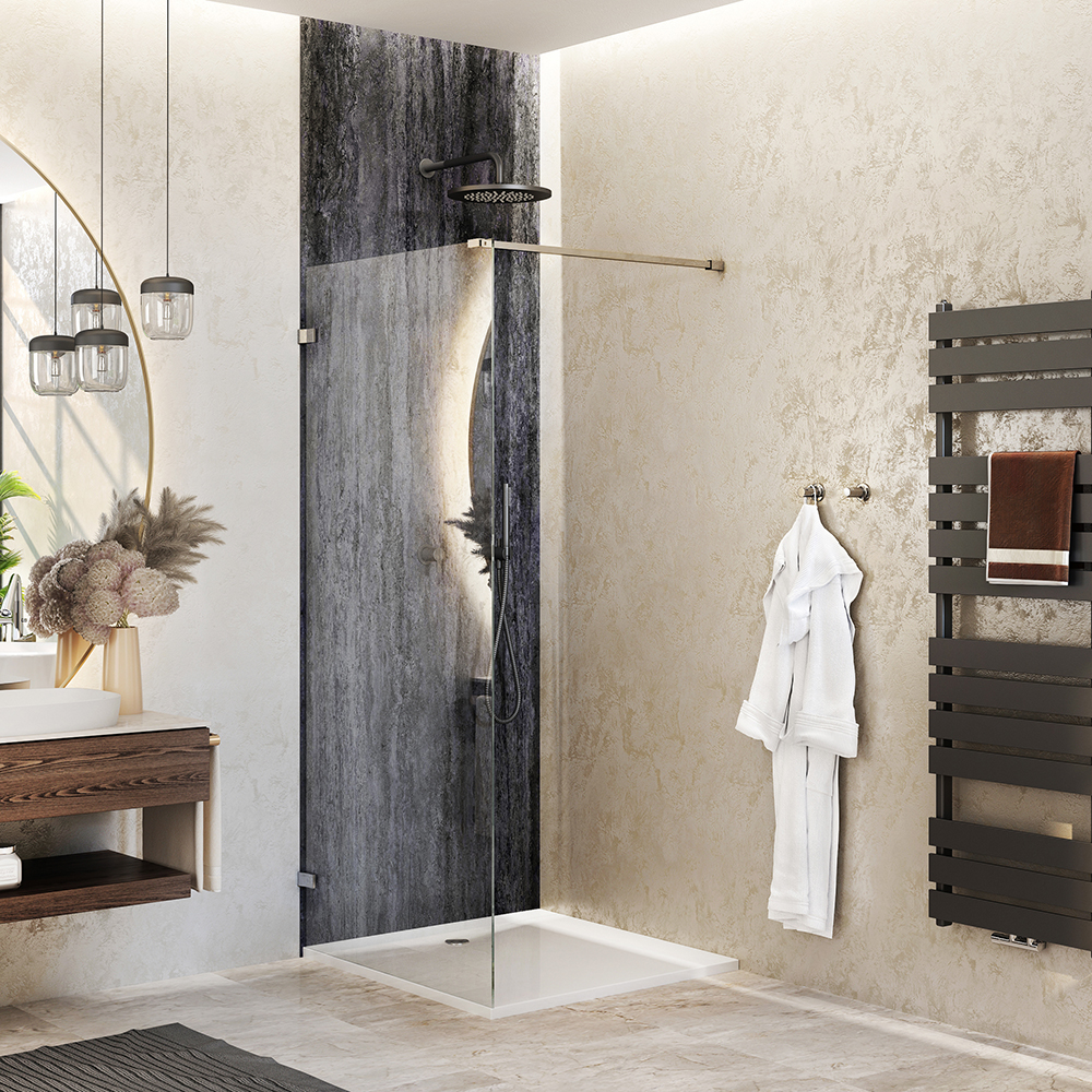 MI TWF/1600_zl, Instalační rozměr (y): 1585-1600, Profil: Gold, Rozměr: 1600, Typ: MI TWF/1600_zl, Výplň: Transparent, Výška (h): 2004 mm, Způsob dodání: O