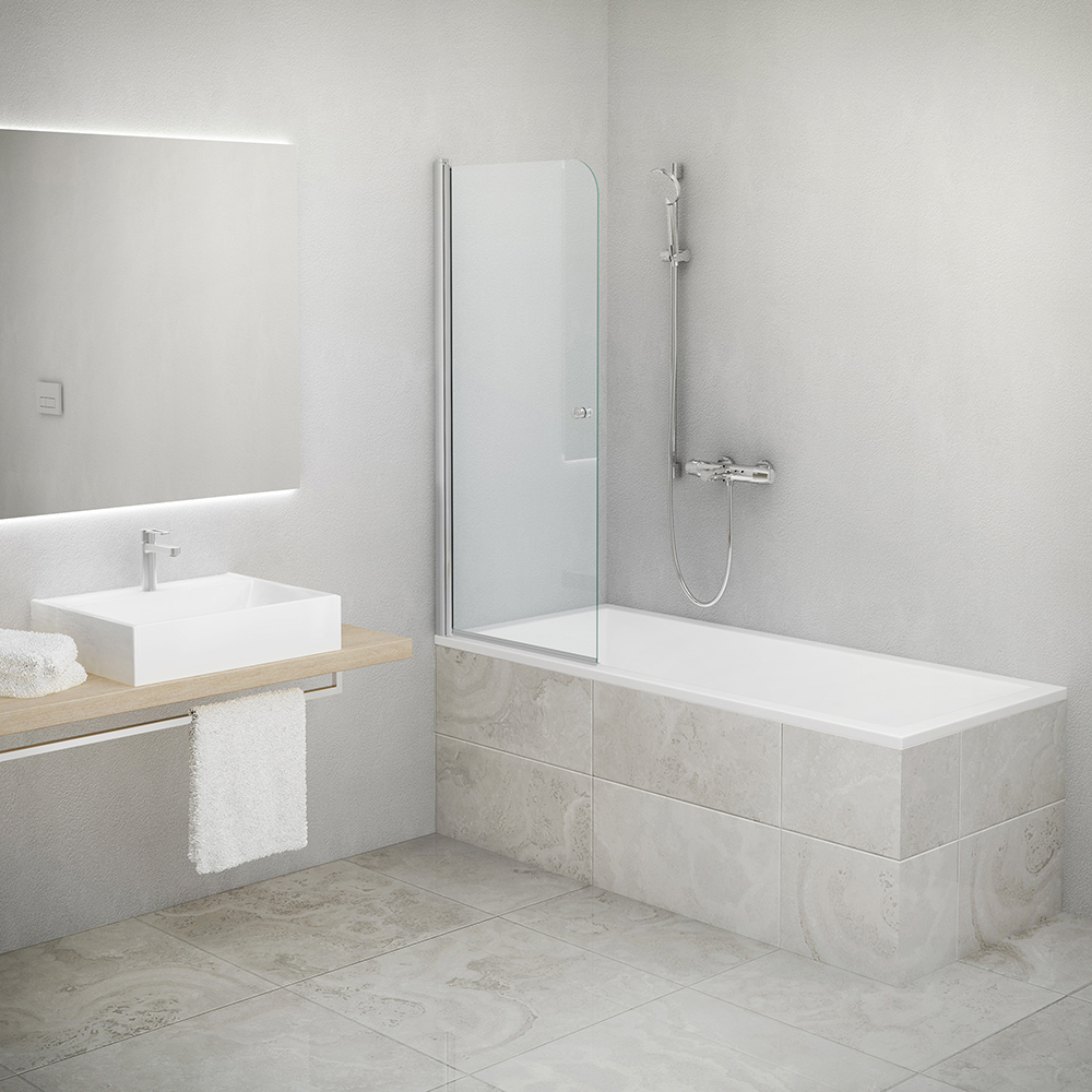 TV1 /750, Instalační rozměr (y): 720-735, Profil: Brillant, Šířka vstupu (c): 670, Typ: TV1 /750, Výplň: Transparent, Výška (h): 1400 mm, Způsob dodání: S